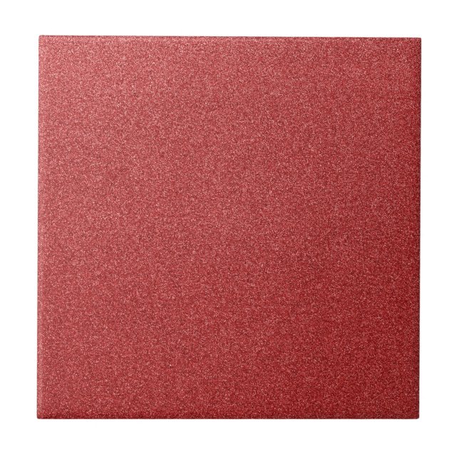 Red Glitter, Sparkle, Glitter Background Ceramic Tile (Front)