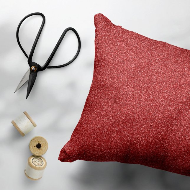 Red Glitter, Sparkle, Glitter Background Decorative Cushion (Creator Uploaded)
