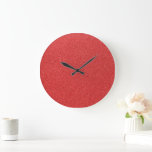 Red Glitter, Sparkle, Glitter Background Large Clock<br><div class="desc">Elegant,  stylish and sophisticated glitter texture in red colour. Modern and trendy gift,  perfect for the glitter lover in your life.</div>