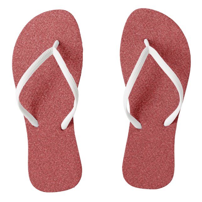 Red Glitter, Sparkle, Glitter Background Thongs (Footbed)
