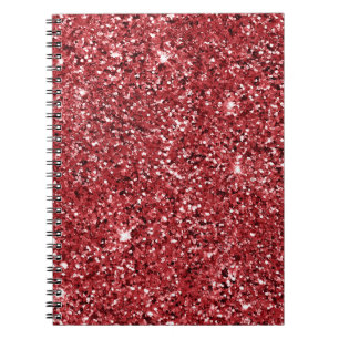 Red Glitter Sparkle Notebook