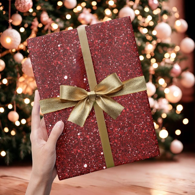Red Glitter Sparkle Wrapping Paper (Creator Uploaded)