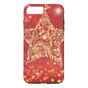 Red Glitter Star Festival iPhone 8 Plus/7 Plus Case