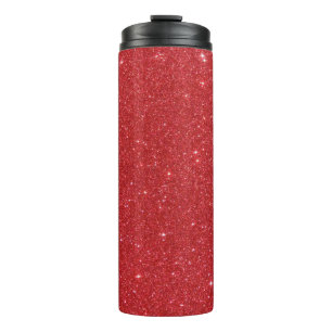 Red glitter   thermal tumbler