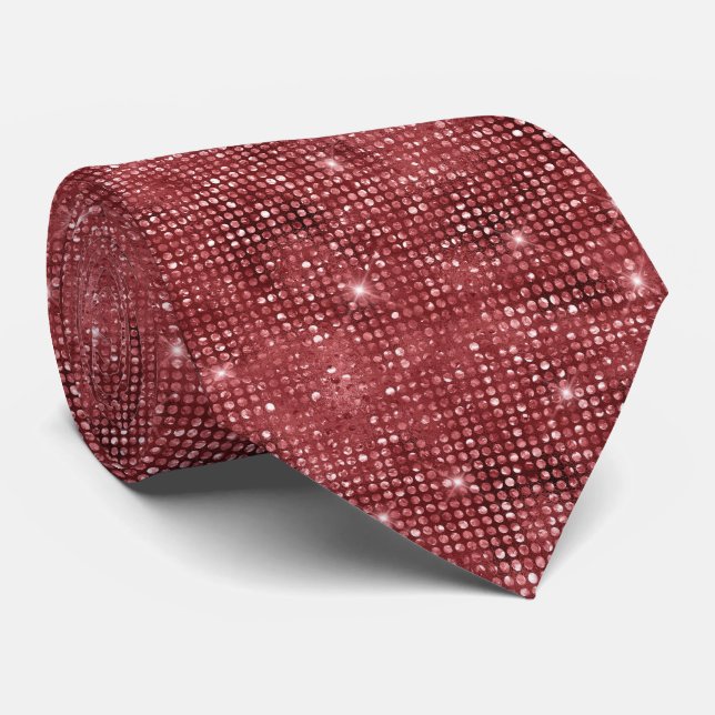Red Glitter Tie (Rolled)