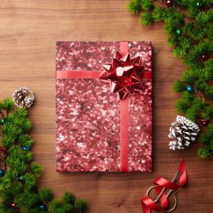 Red Glitter Wrapping Paper