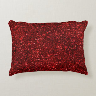 Red Glitters Decorative Cushion