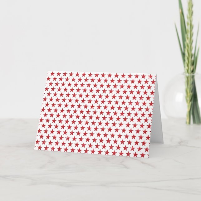 Red glitters stars  card (Front)