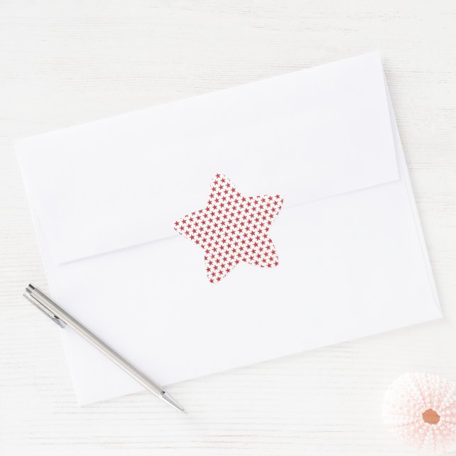 Red glitters stars  star sticker (Envelope)