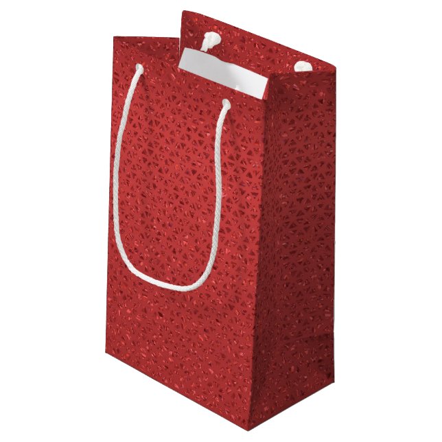 Red Glittery Gift Bag (Back Angled)