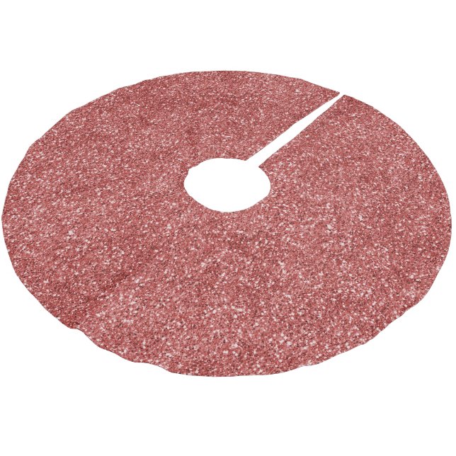 Red Glitz Glitter           Brushed Polyester Tree Skirt (Angled)