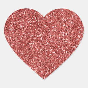 Red Glitz Glitter    Heart Sticker