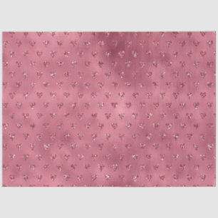 Red Glitzy Glitter Hearts Tissue Paper