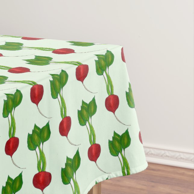 Red Globe Radish Radishes Garden Root Vegetable Tablecloth (In Situ)
