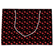 Red glossy passion hearts, cute romantic pattern