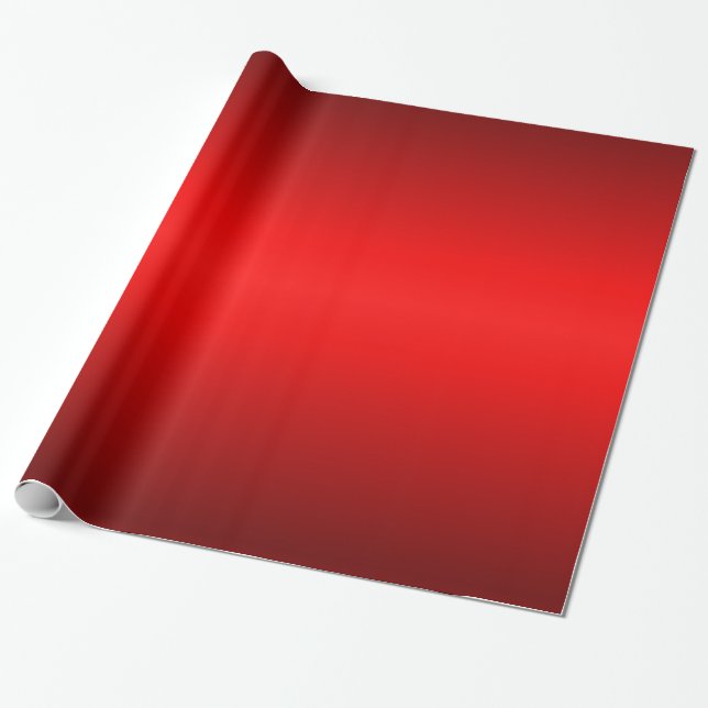 Red Glow Holiday Wrapping Paper (Unrolled)