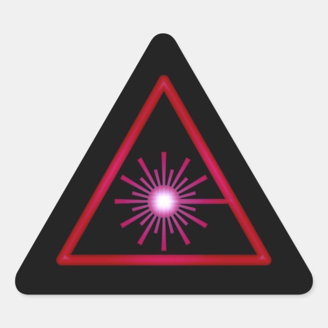 Red Glow Laser Symbol Sticker (Front)