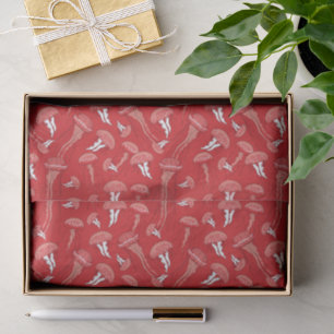 red glowing jelly fish pattern tissue paper