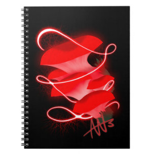 Red Glowing Mushroom Notebook
