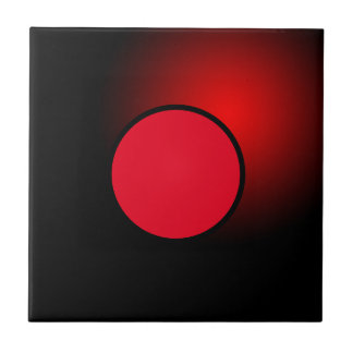 Red Glowing Orb Ceramic Tile