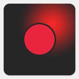 Red Glowing Orb Square Sticker