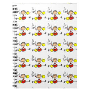 Red Go Team Cheerleader Notebook