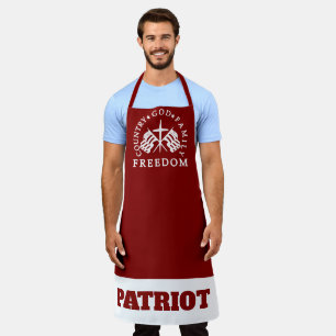 red God Family Country Freedom Patriot Apron