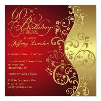 60th birtday invitations