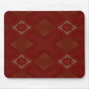 Red, Gold, and White Kaleidoscope 1 Mouse Pad