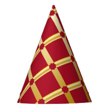 Red & Gold Arabic-inspired Party Hat