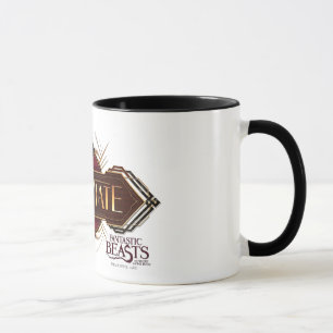 Red & Gold Art Deco Obliviate Spell Graphic Mug