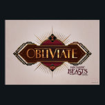 Red & Gold Art Deco Obliviate Spell Graphic Poster<br><div class="desc">FANTASTIC BEASTS AND WHERE TO FIND THEM™ | A red and gold art deco style graphic for the magic forgetfulness spell "Obliviate".</div>