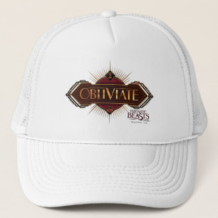 Red & Gold Art Deco Obliviate Spell Graphic Trucker Hat