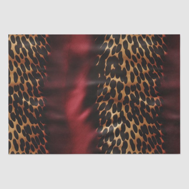 Red Gold Black Cowhide Tissue Paper (Front)