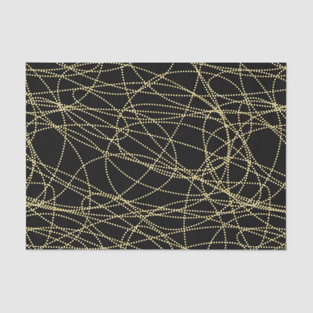 Red Gold Black Lips Kisses Bridal Shower Tissue Paper (Front)