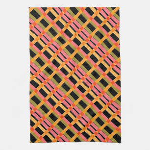 Red Gold Black Tea Towel