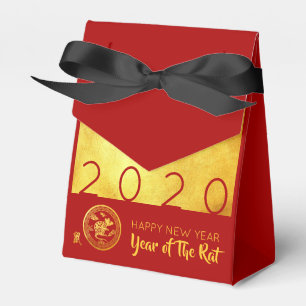 Red Gold Chinese Rat paper-cut 2020 TFB Favour Box