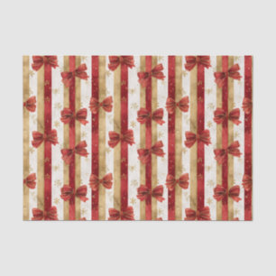 Red Gold Christmas Bows  Tissue Paper
