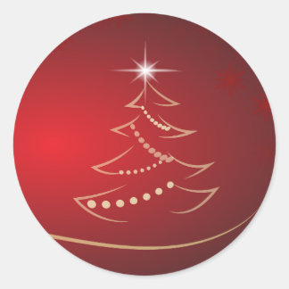 Red & Gold Christmas Seal
