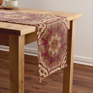 Red Gold Decorative Table Runner