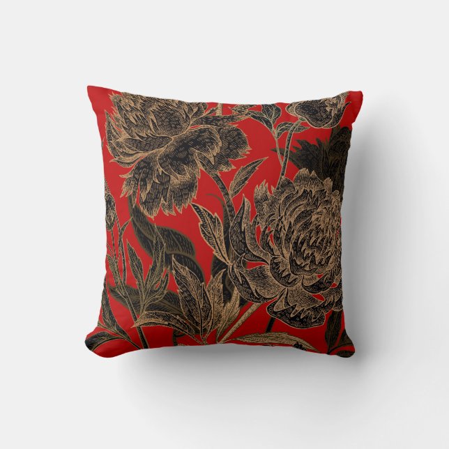 Red/Gold Design Cushion (Front)