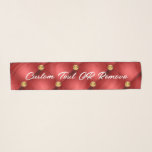 Red Gold Diamond Tufted Custom Text Name Scarf<br><div class="desc">Scarves with Golden Diamond Tufted Leather Custom Text Name Red Gold Personalised Gift - Choose / Add Your Favourite Text - Name OR Remove text - Make Your Special Scarf Gift - Resize and move or remove and add text / elements with Customisation tool. Choose your favourite Font / Size...</div>