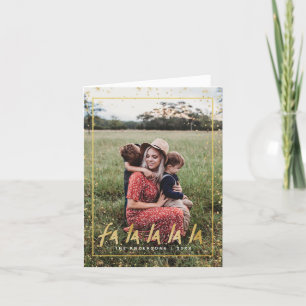 Red & Gold Fa La La La La Snowy Holiday Christmas