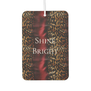 Red Gold Faux Southwest Cowgirl Cowhide Car Air Freshener