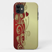 Red & Gold Hearts & Scrolls
