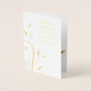 Red Gold Holly Foil Christian Christmas Cards