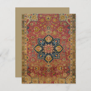 Red Gold Kashan Carpet Rug Persian Asian
