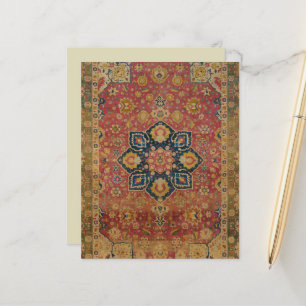 Red Gold Kashan Carpet Rug Persian Asian