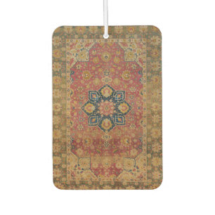 Red Gold Kashan Carpet Rug Persian Asian Car Air Freshener