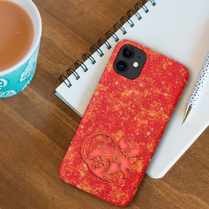 Red Gold Lunar Chinese New Year Zodiac Rat iPhone 11 Case
